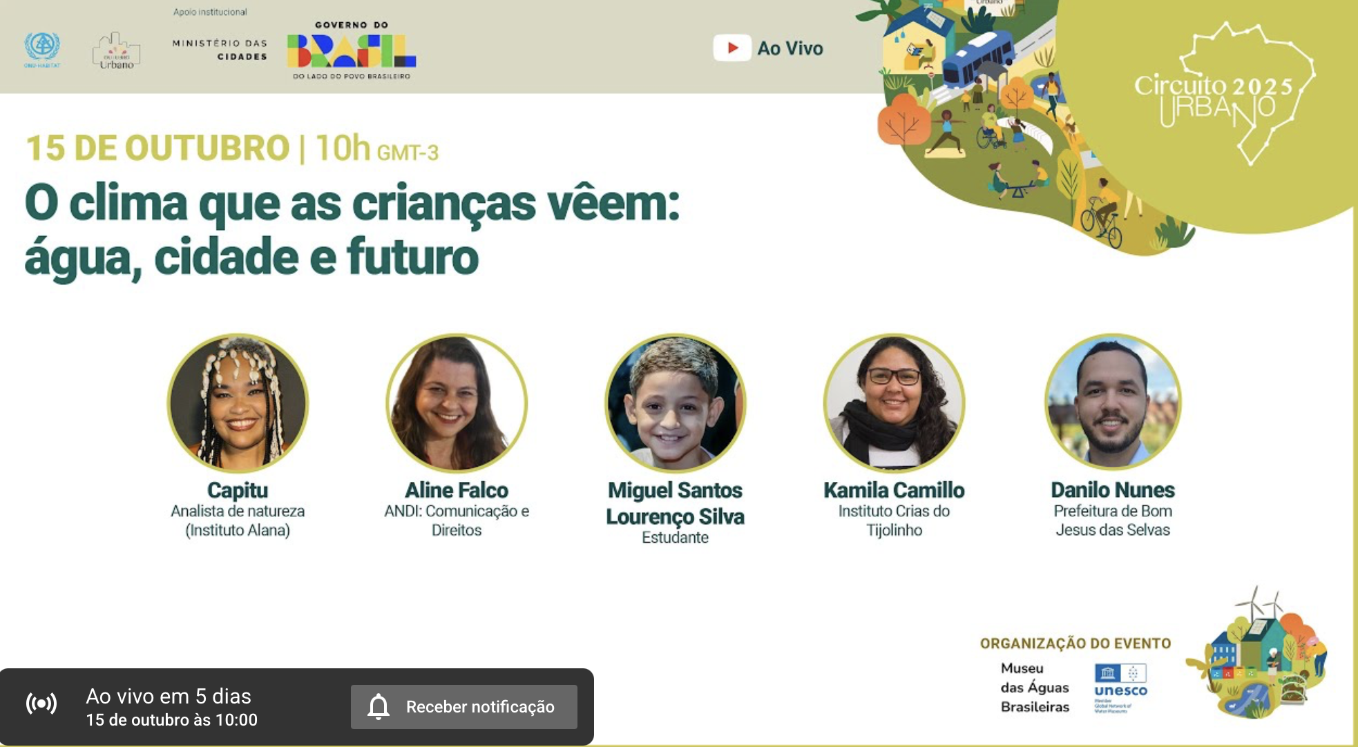 Capa de O CLIMA QUE AS CRIANÇAS VÊEM: ÁGUA, CIDADE E FUTURO
